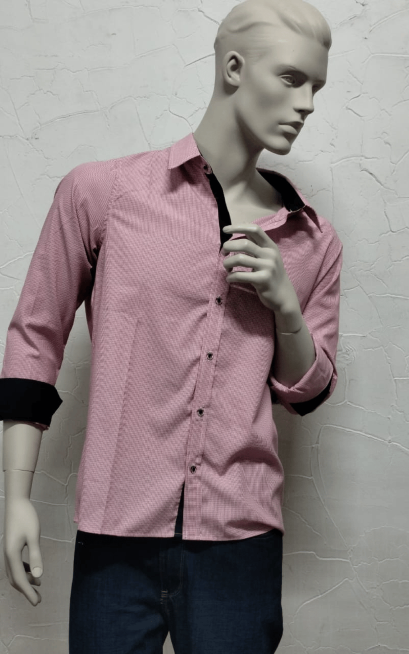 Camisa a Cuadros Rosa ML 03