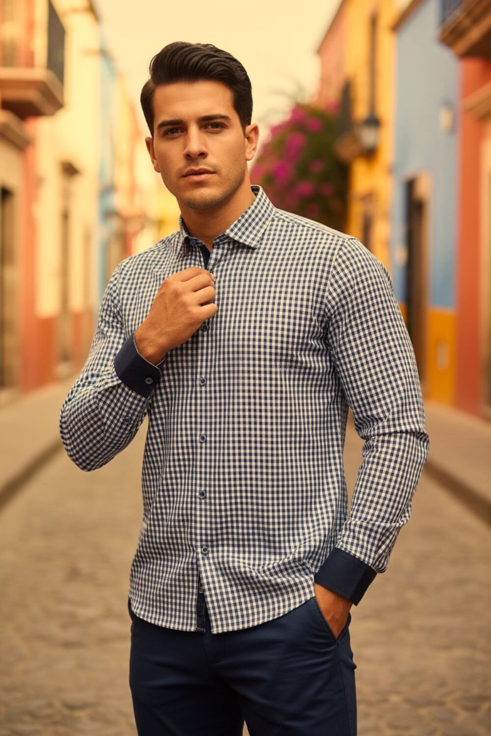 SS01011-Camisa-Cuadros-Negro-ML-MODELO