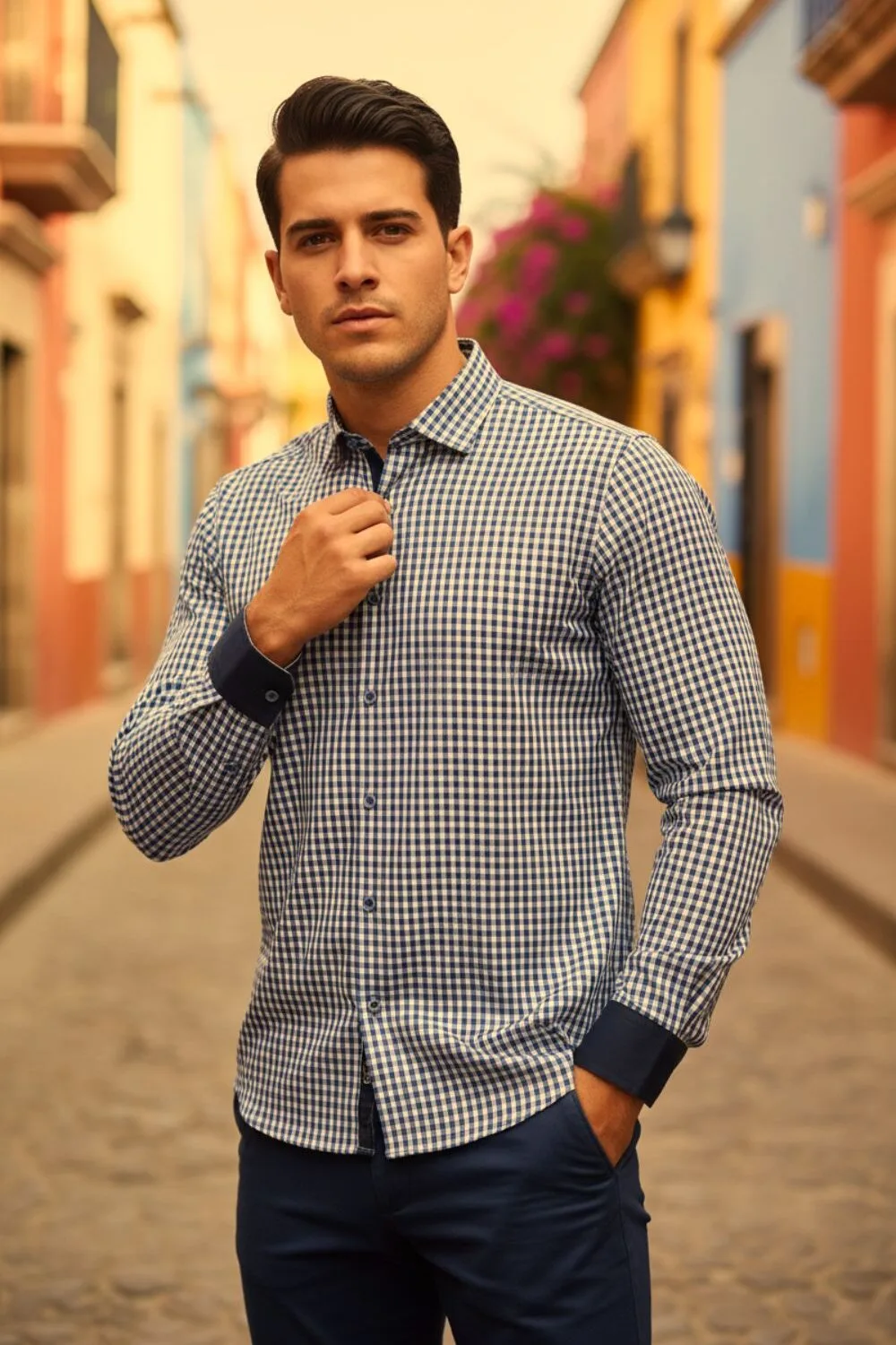SS01011-Camisa-Cuadros-Negro-ML-MODELO
