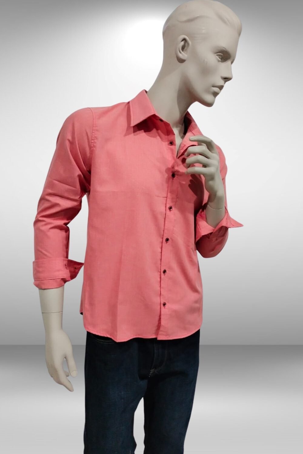 Camisa Casual Rosa Melón ML